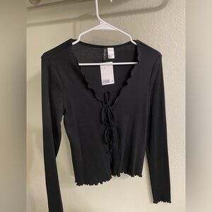 H&M black tie top